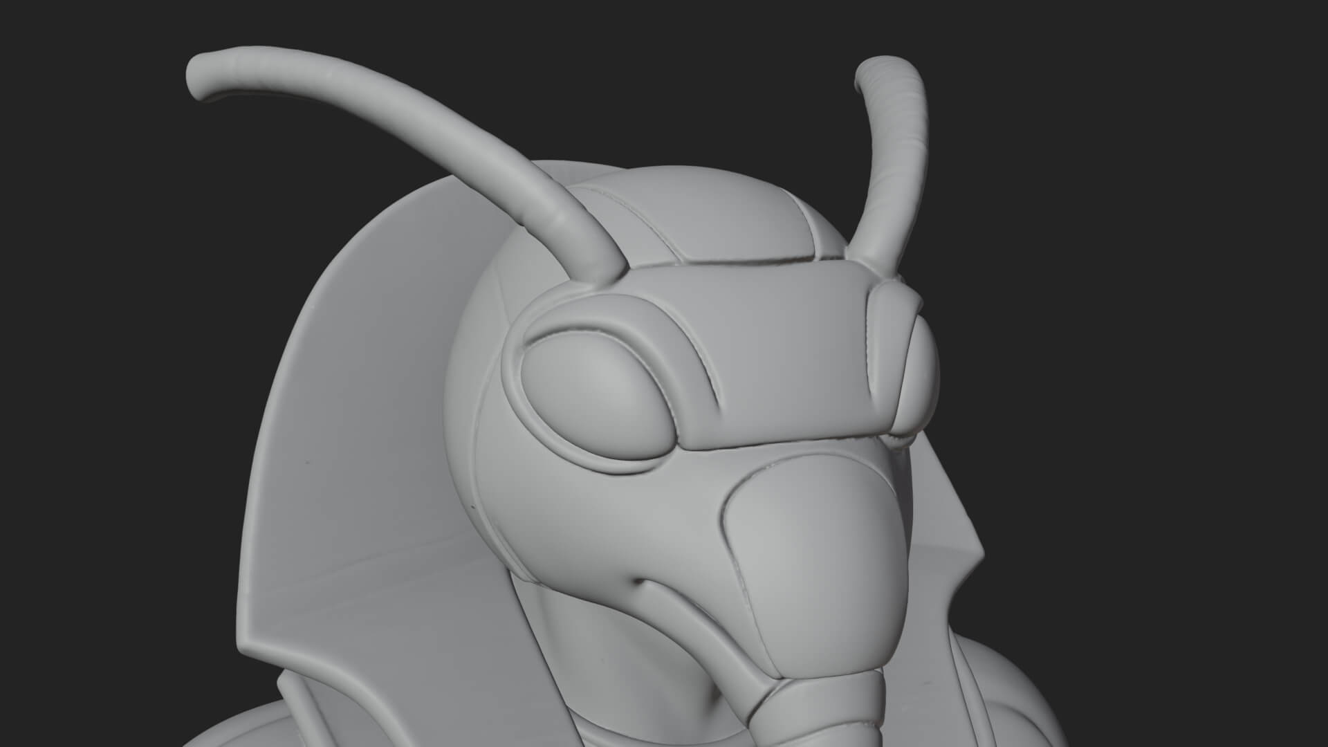 Scarab-Headed Egyptian God Statue Design 1 3D Print Model 3D Model