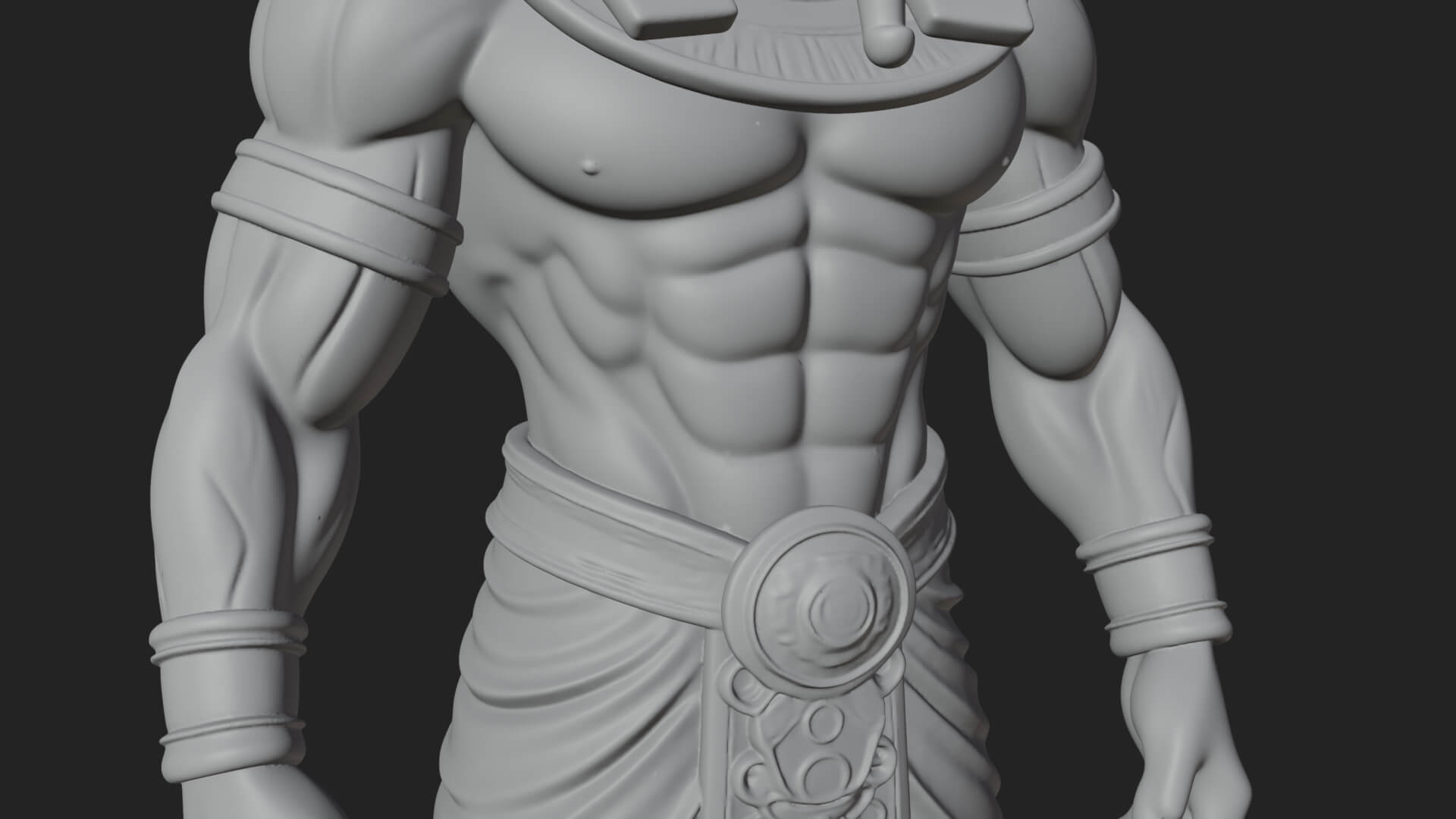 Scarab-Headed Egyptian God Statue Design 1 3D Print Model 3D Model