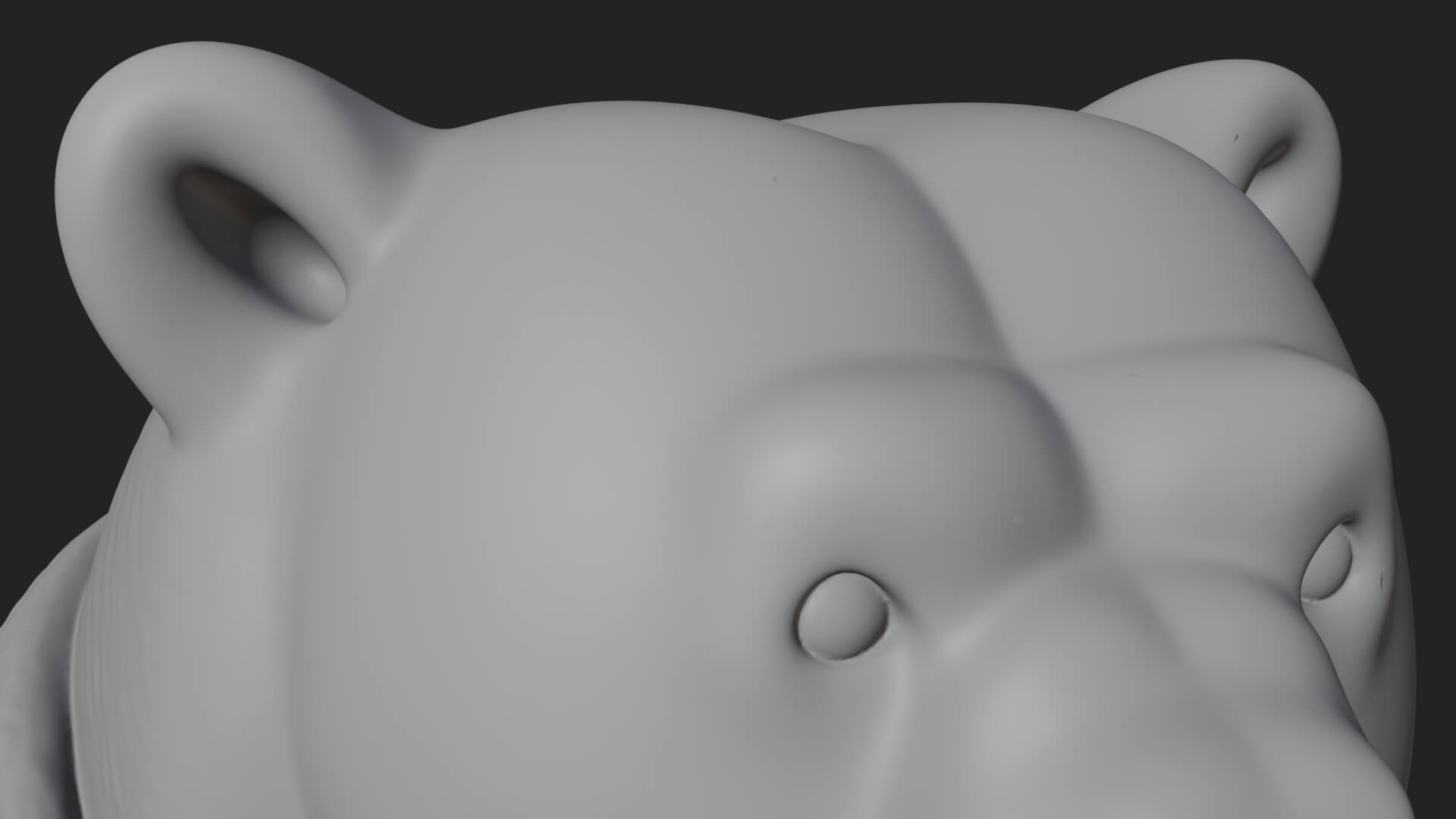 Scarf Wearing Polar Bear Statue Design 1 3D Print Model 3D Model