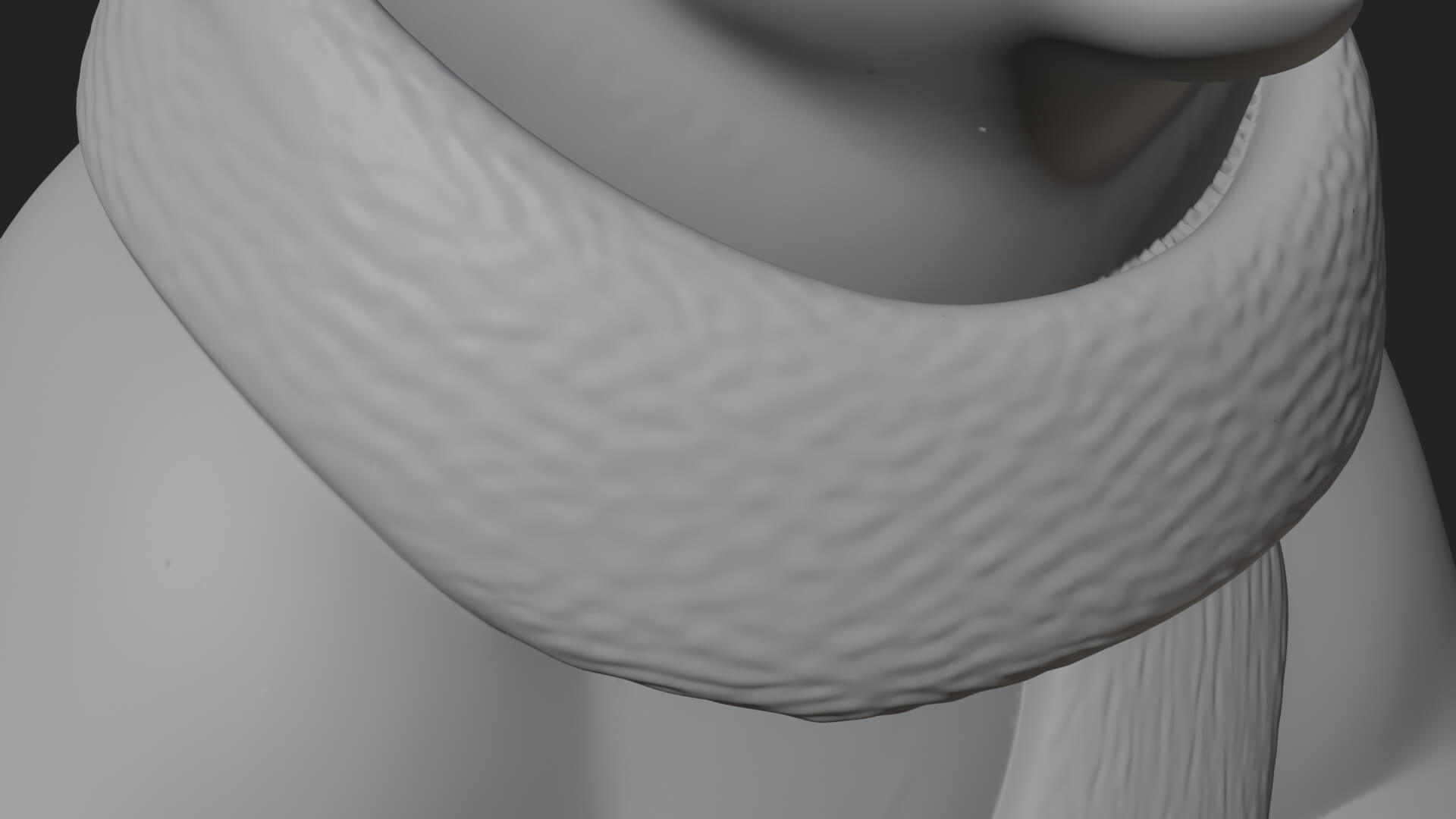 Scarf Wearing Polar Bear Statue Design 1 3D Print Model 3D Model