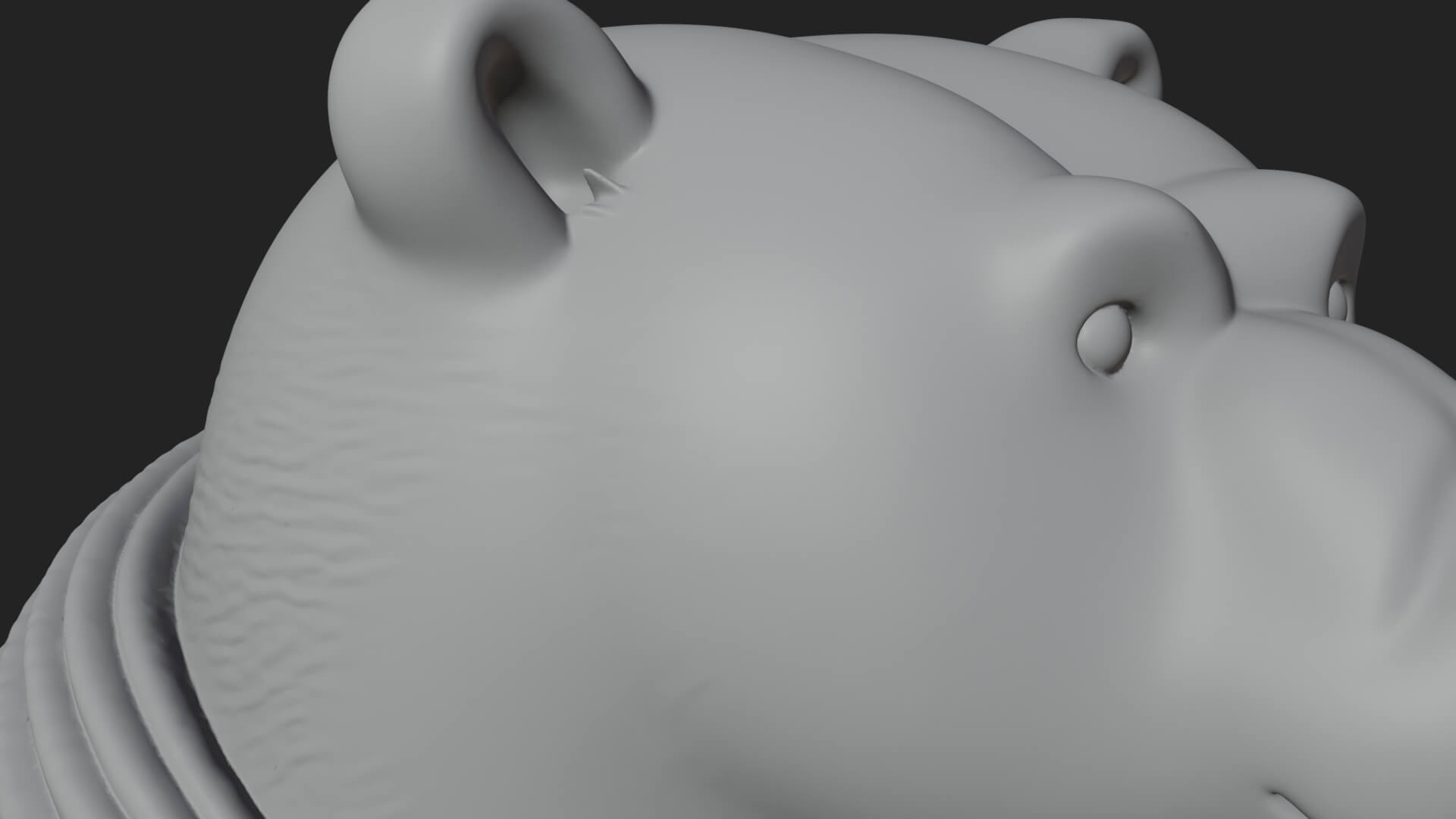Scarf-Wearing Polar Bear Statue Design 2 3D Print Model 3D Model
