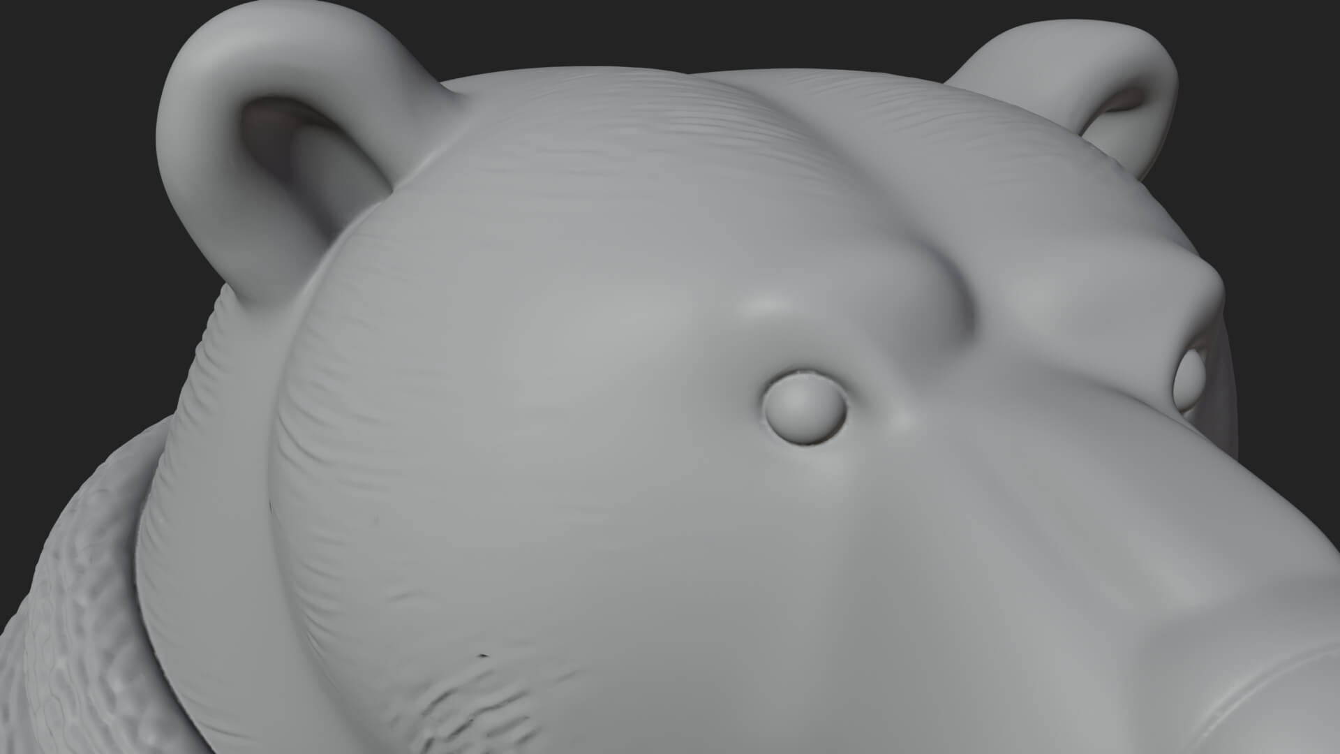 Scarf-Wearing Polar Bear Statue Design 3 3D Print Model 3D Model