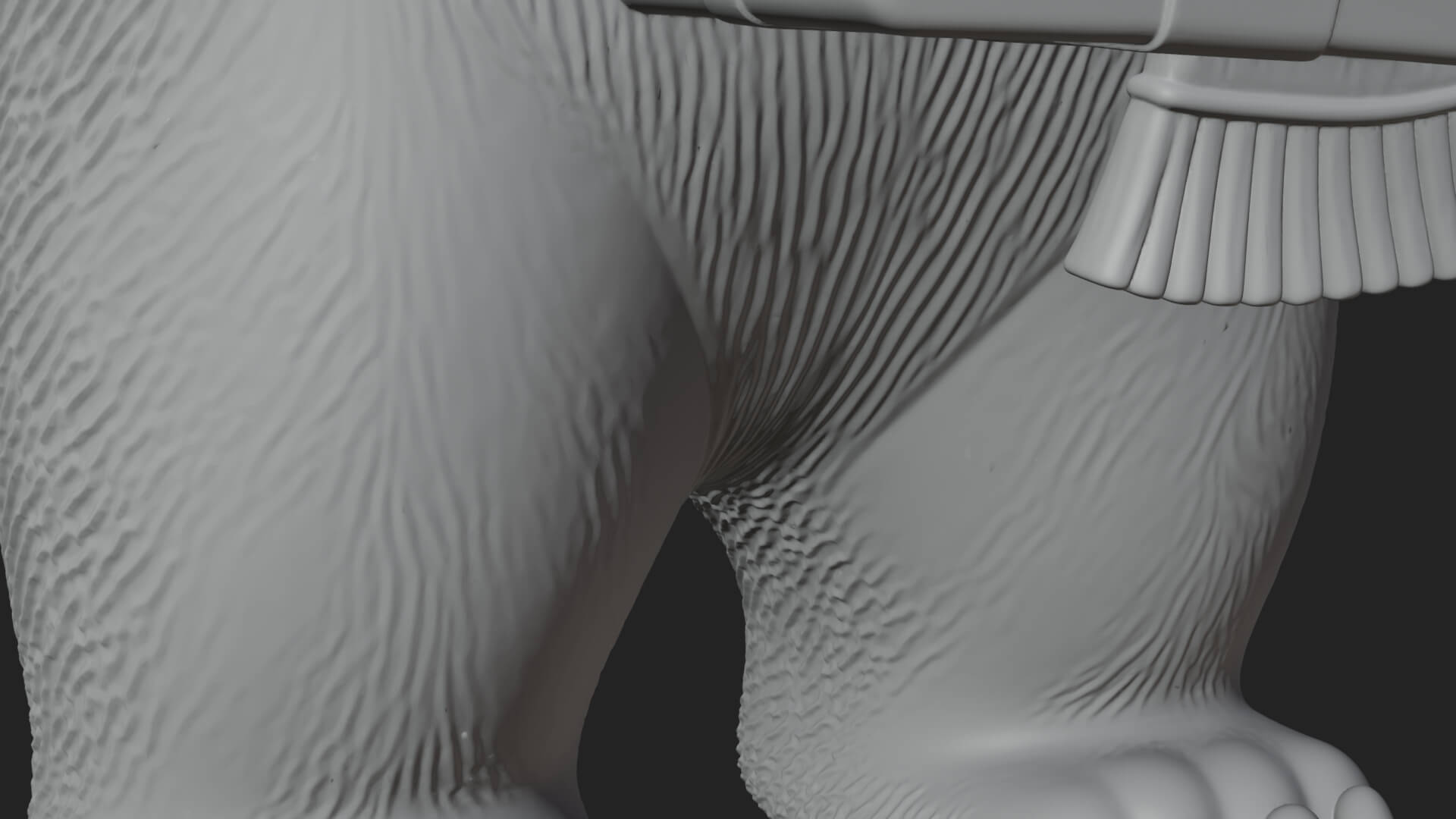 Scarf-Wearing Polar Bear Statue Design 3 3D Print Model 3D Model