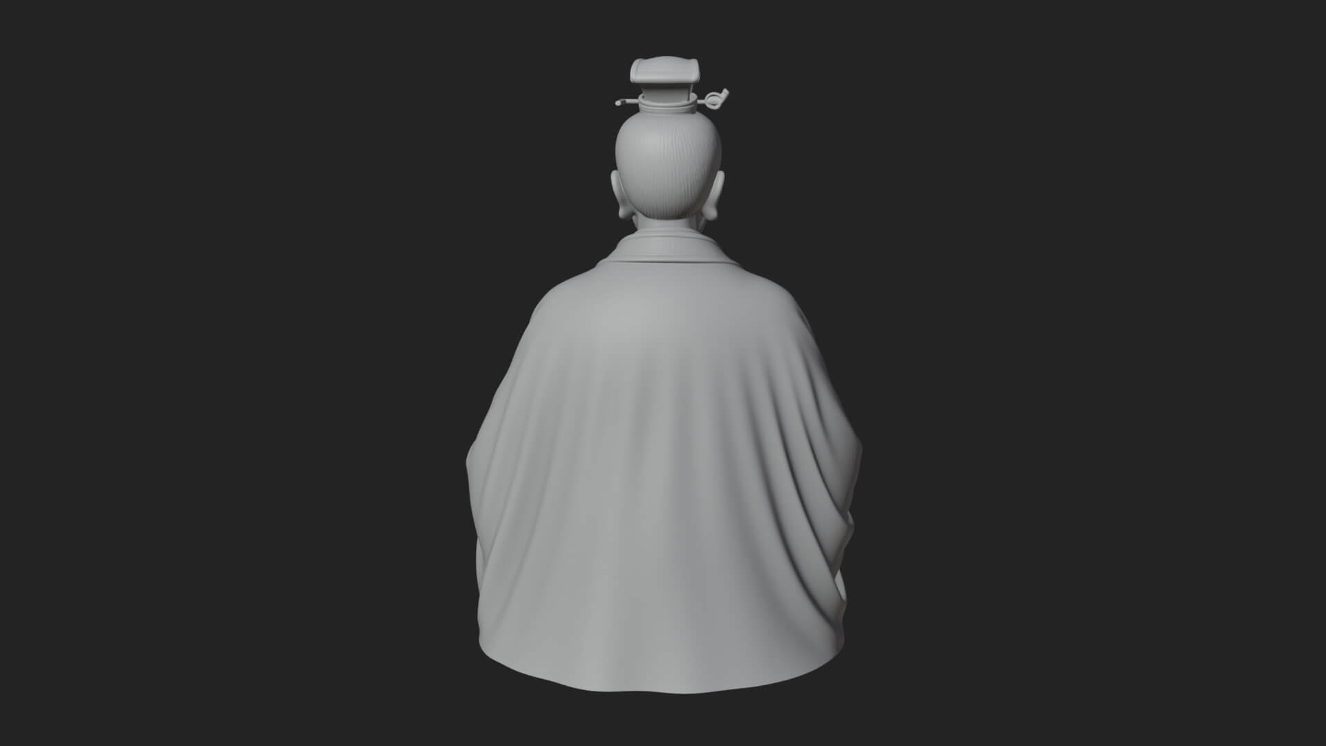 Scholar with Book Bust Design 1 3D Print Model 3D Model