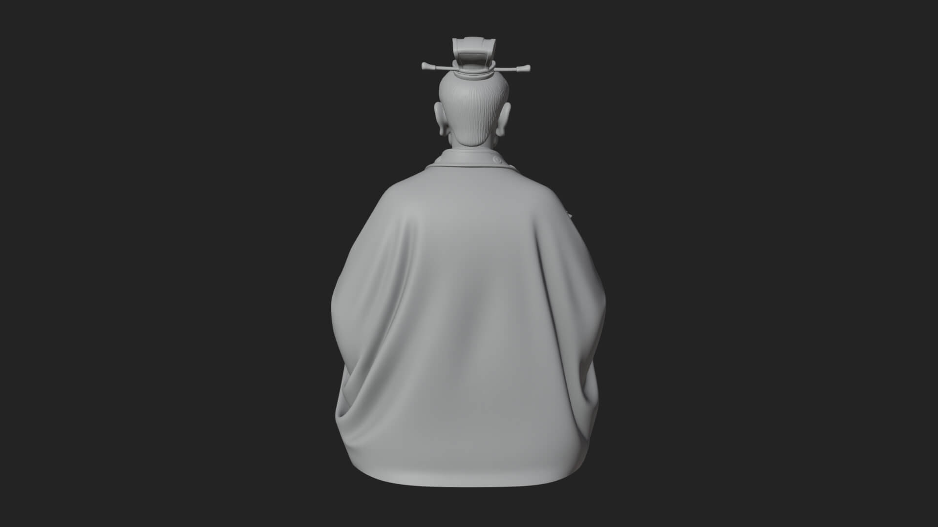 Scholar with Book Bust Design 2 3D Print Model 3D Model