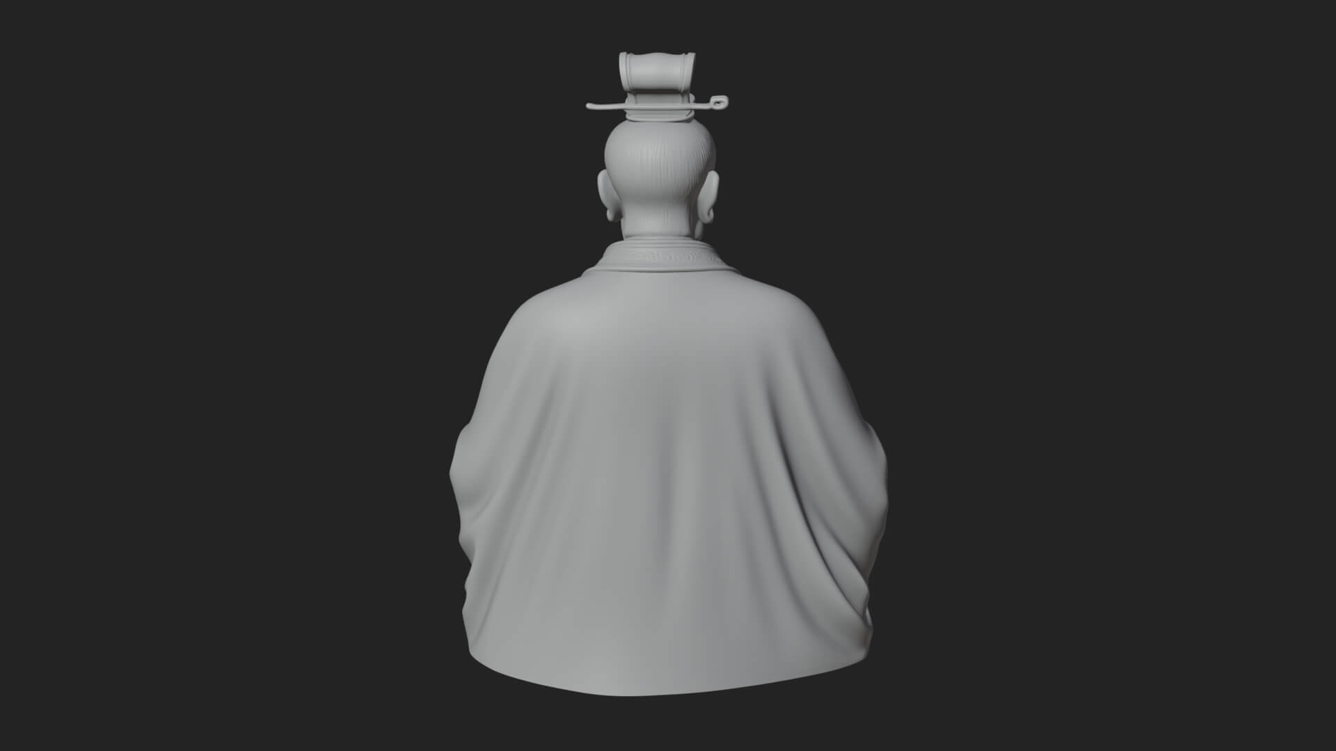 Scholar with Book Bust Design 3 3D Print Model 3D Model