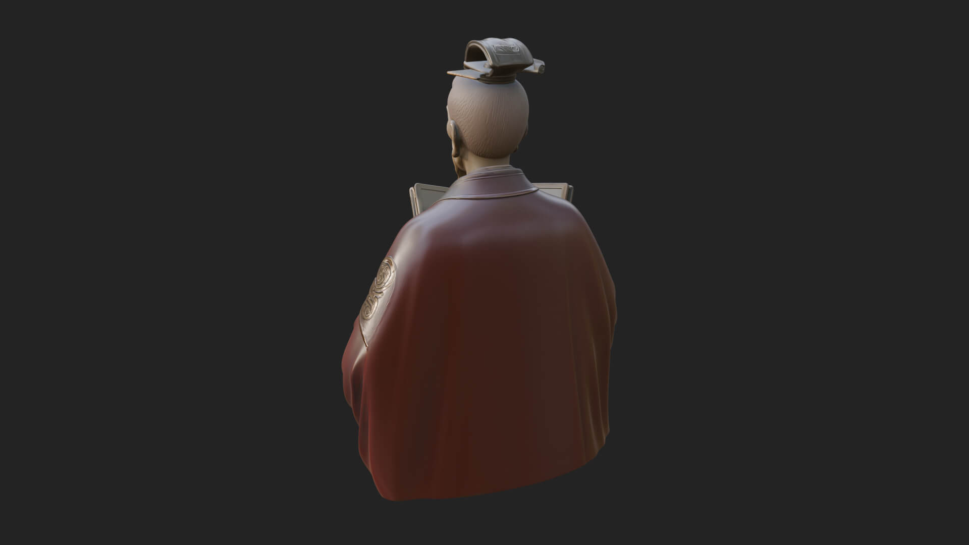 Scholar with Book Bust Design 4 3D Print Model 3D Model