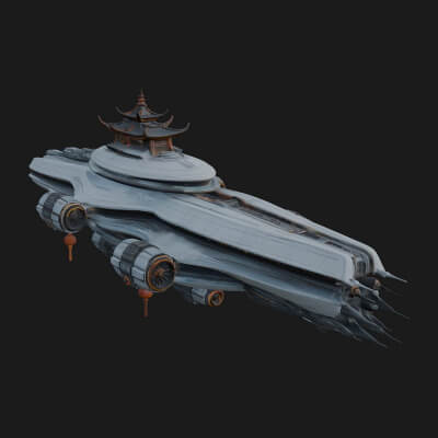 Sci Fi Airship Model Design 11 3D Print Model