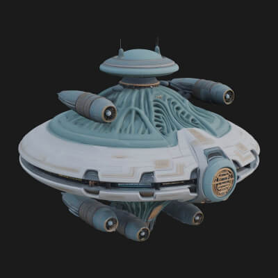 Sci Fi Airship Model Design 9 3D Print Model