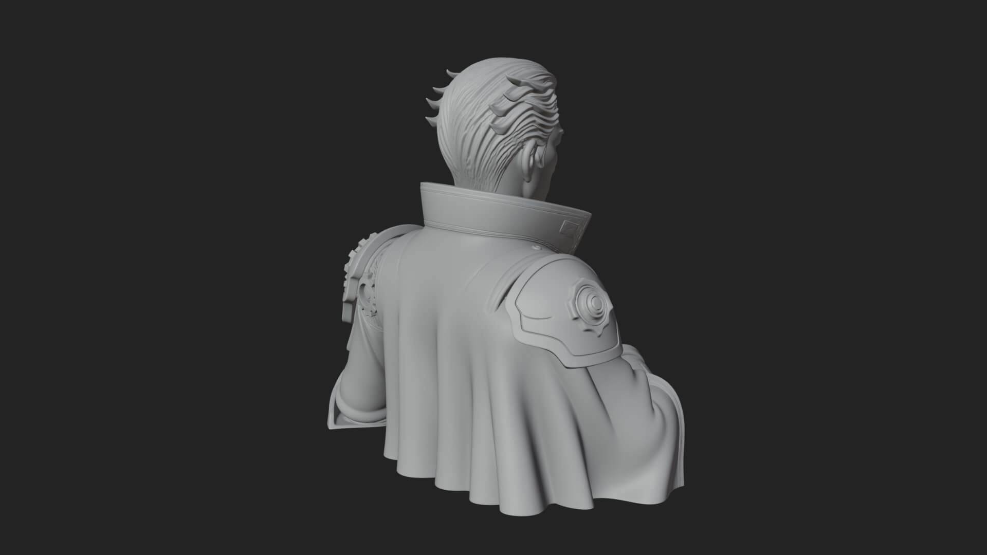 Sci Fi Armored Man Bust Design 10 3D Print Model 3D Model