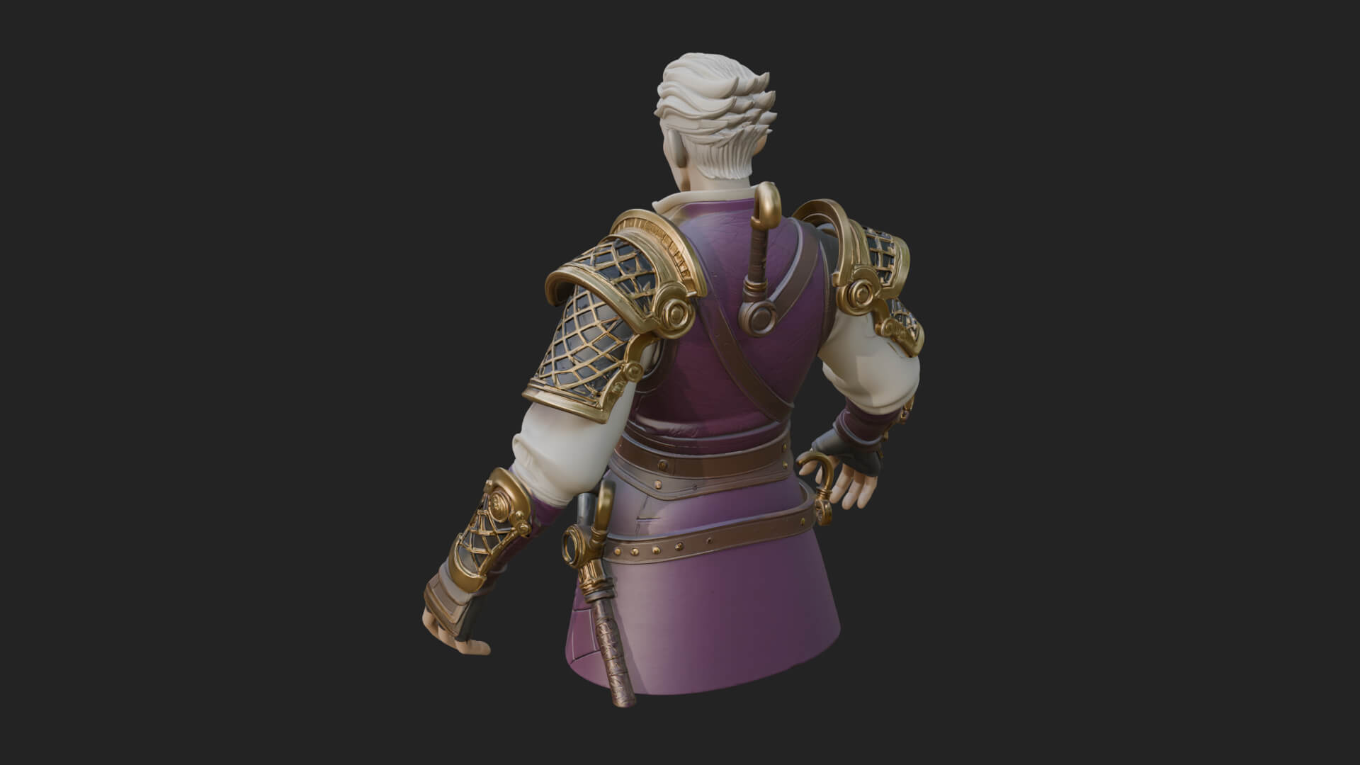 Sci Fi Armored Man Bust Design 11 3D Print Model 3D Model