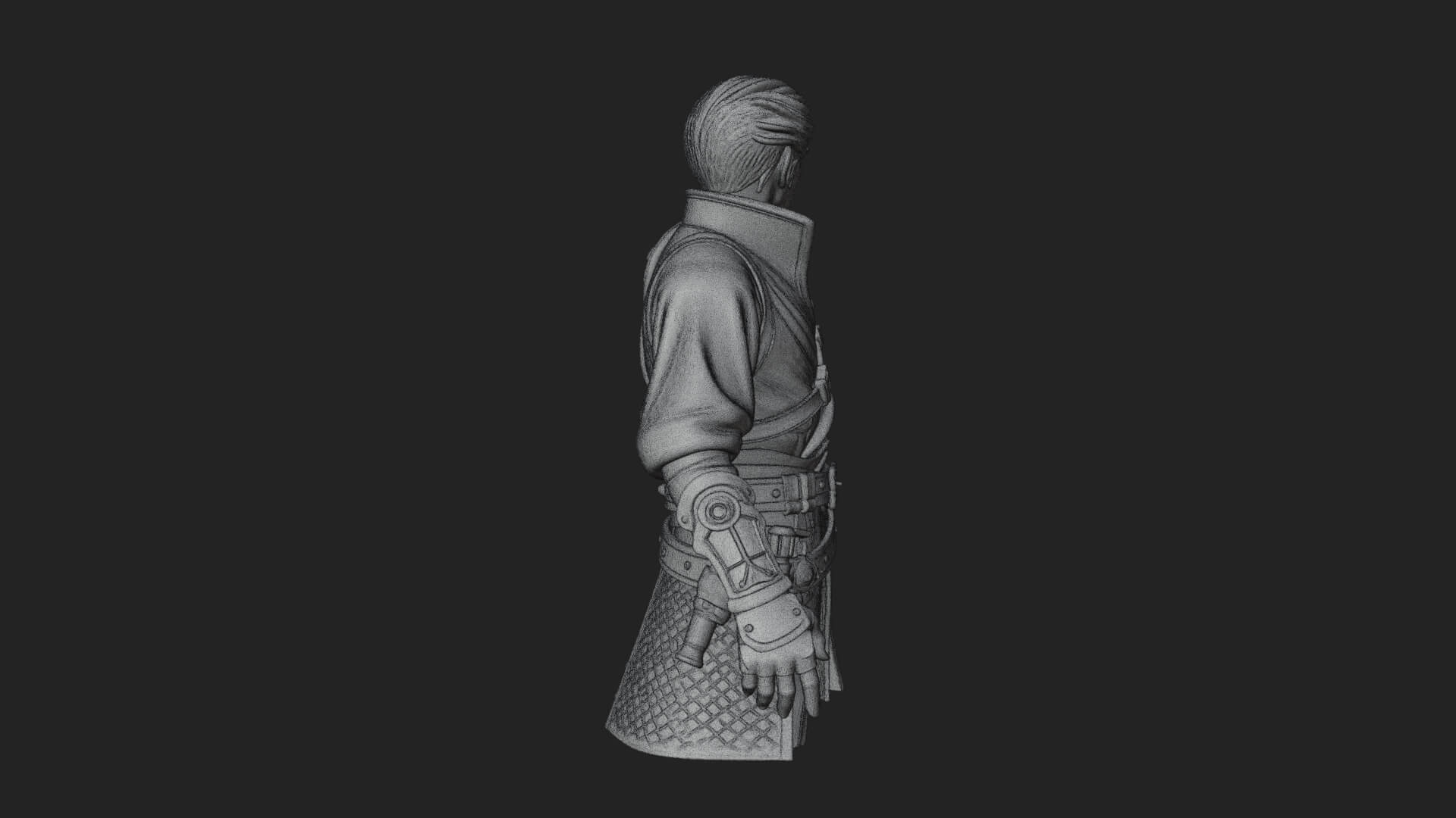 Sci Fi Armored Man Bust Design 15 3D Print Model 3D Model