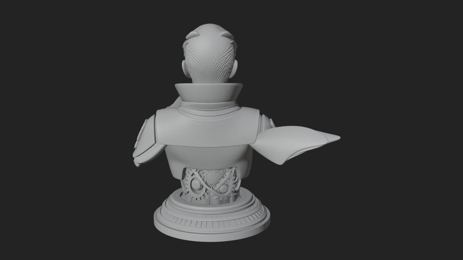 Sci Fi Armored Man Bust Design 5 3D Print Model 3D Model