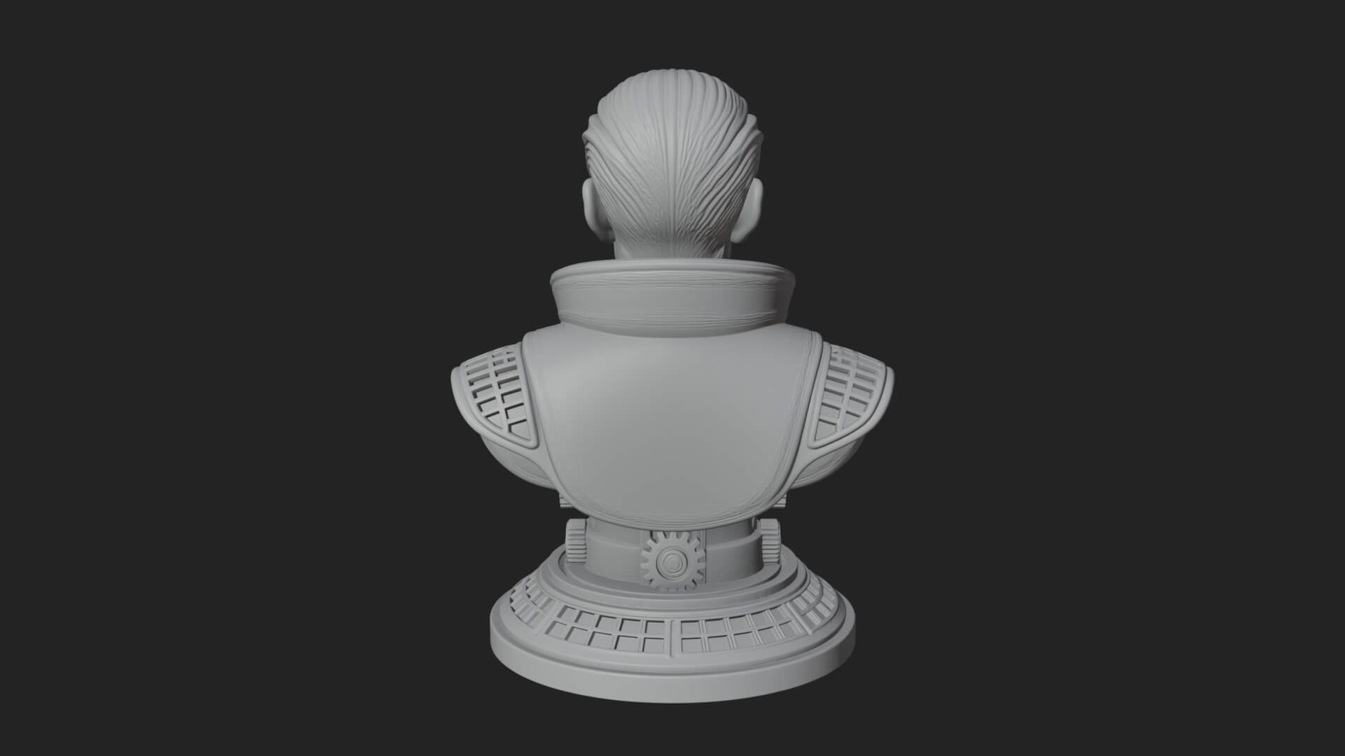 Sci Fi Armored Man Bust Design 7 3D Print Model 3D Model