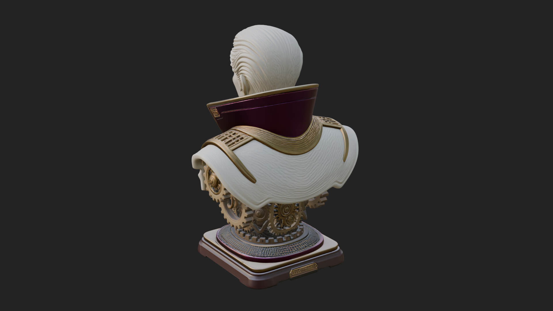 Sci Fi Armored Man Bust Design 8 3D Print Model 3D Model