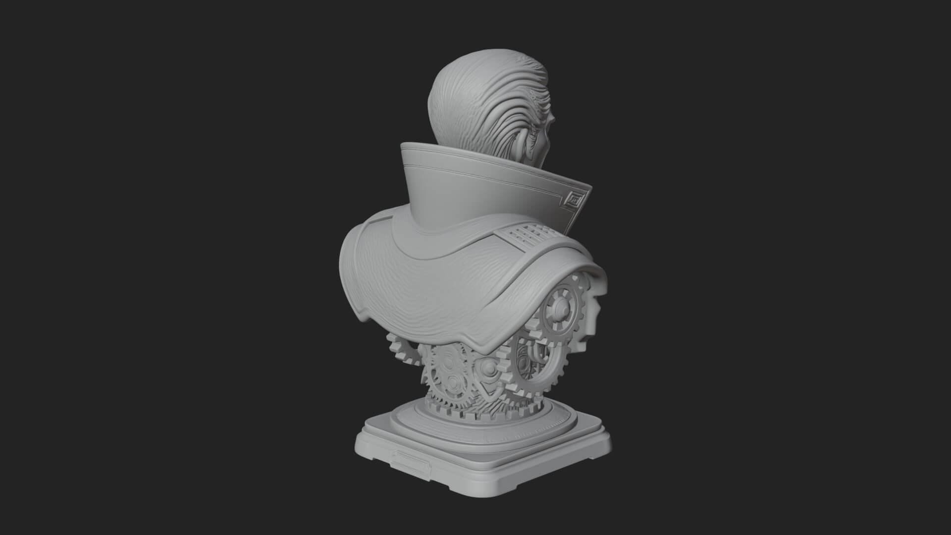 Sci Fi Armored Man Bust Design 8 3D Print Model 3D Model