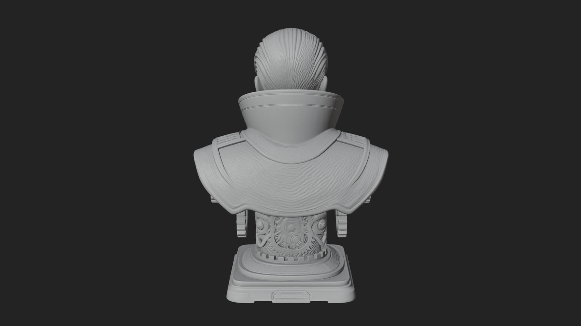 Sci Fi Armored Man Bust Design 8 3D Print Model 3D Model