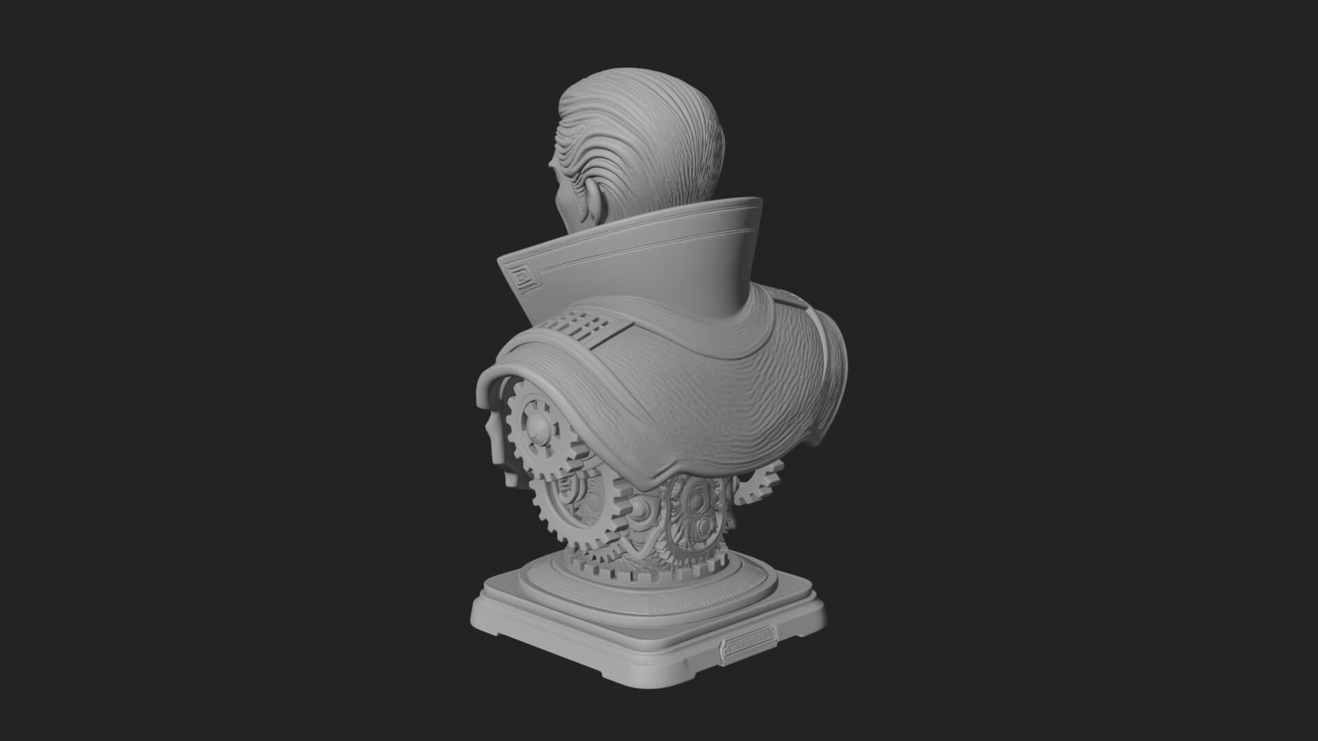 Sci Fi Armored Man Bust Design 8 3D Print Model 3D Model