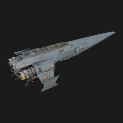 Sci Fi Fighter Craft Model Design 10 3D Print Model