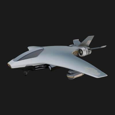 Sci Fi Fighter Craft Model Design 11 3D Print Model