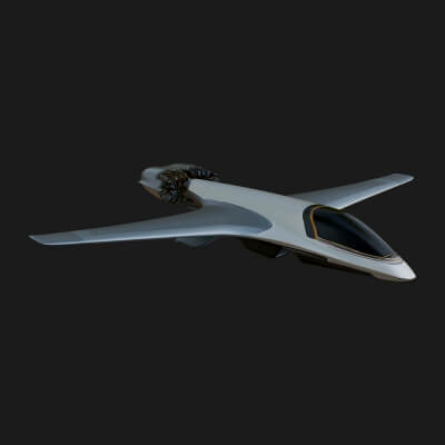 Sci Fi Fighter Craft Model Design 12 3D Print Model