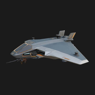 Sci Fi Fighter Craft Model Design 13 3D Print Model