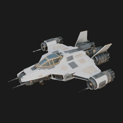 Sci-Fi Fighter Craft Model Design 14 3D Print Model