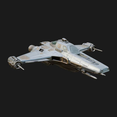 Sci Fi Fighter Craft Model Design 15 3D Print Model