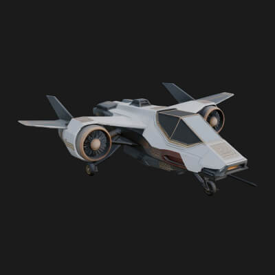 Sci Fi Fighter Craft Model Design 18 3D Print Model