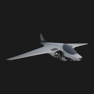 Sci Fi Fighter Craft Model Design 2 3D Print Model