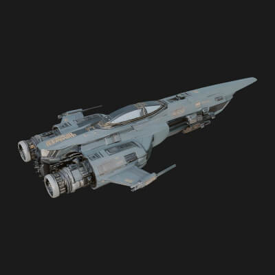 Sci Fi Fighter Craft Model Design 20 3D Print Model