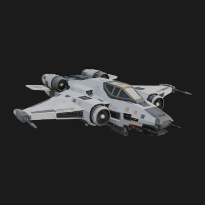 Sci Fi Fighter Craft Model Design 21 3D Print Model