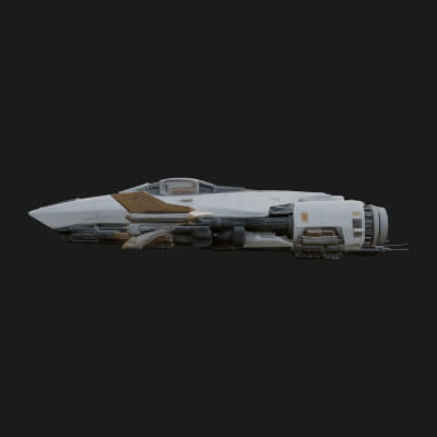 Sci Fi Fighter Craft Model Design 22 3D Print Model