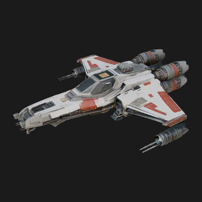 Sci Fi Fighter Craft Model Design 23 3D Print Model