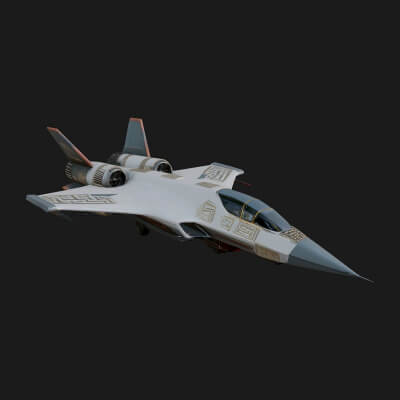 Sci Fi Fighter Craft Model Design 24 3D Print Model