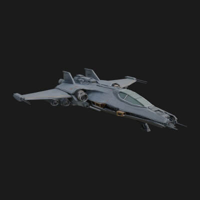 Sci-Fi Fighter Craft Model Design 26 3D Print Model