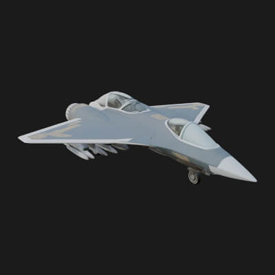 Sci-Fi Fighter Craft Model Design 27 3D Print Model