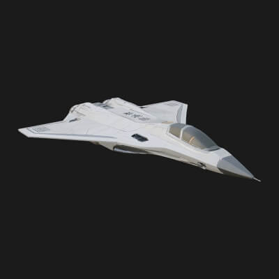Sci Fi Fighter Craft Model Design 28 3D Print Model