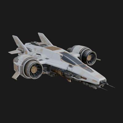 Sci Fi Fighter Craft Model Design 3 3D Print Model