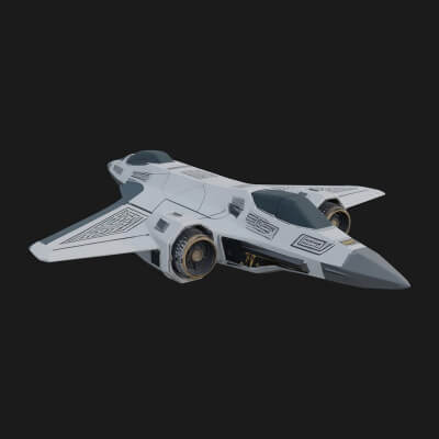 Sci-Fi Fighter Craft Model Design 30 3D Print Model