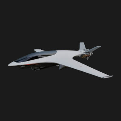 Sci Fi Fighter Craft Model Design 32 3D Print Model