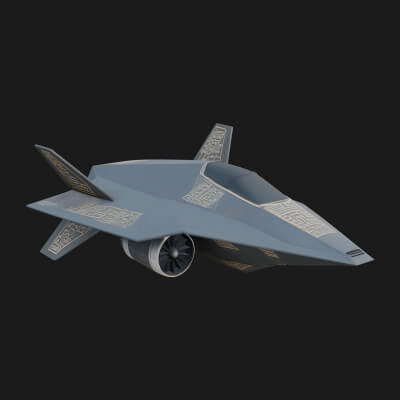 Sci Fi Fighter Craft Model Design 34 3D Print Model