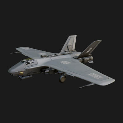 Sci Fi Fighter Craft Model Design 35 3D Print Model