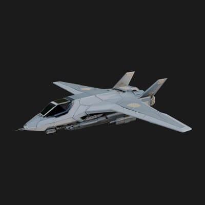 Sci Fi Fighter Craft Model Design 36 3D Print Model