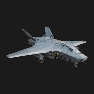 Sci Fi Fighter Craft Model Design 37 3D Print Model