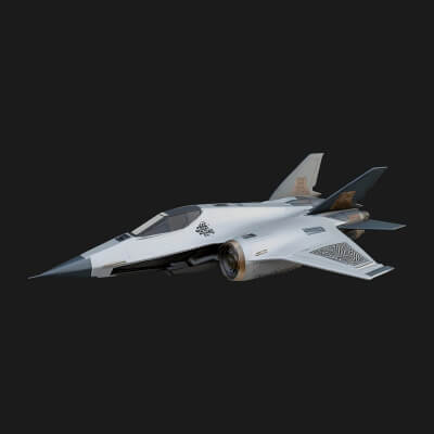 Sci Fi Fighter Craft Model Design 38 3D Print Model