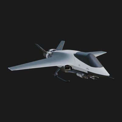Sci Fi Fighter Craft Model Design 4 3D Print Model