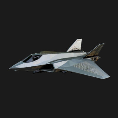 Sci Fi Fighter Craft Model Design 5 3D Print Model