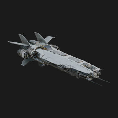 Sci-Fi Fighter Craft Model Design 6 3D Print Model