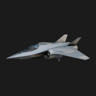 Sci-Fi Fighter Craft Model Design 7 3D Print Model